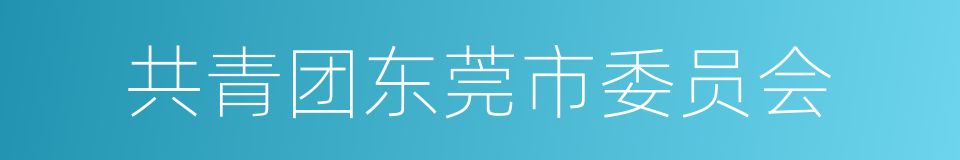 共青团东莞市委员会的同义词