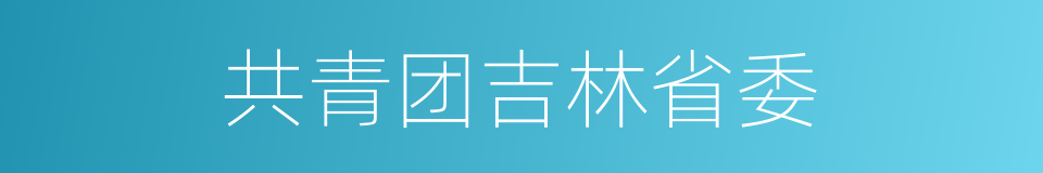 共青团吉林省委的同义词