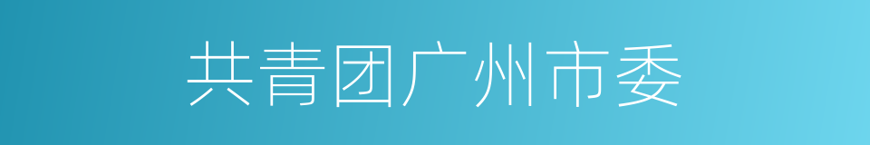 共青团广州市委的同义词