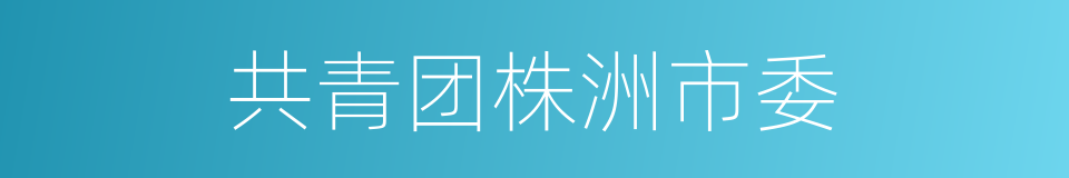 共青团株洲市委的同义词
