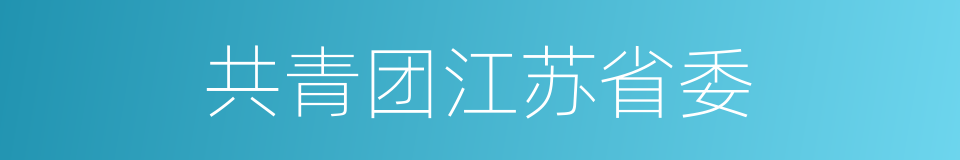 共青团江苏省委的同义词