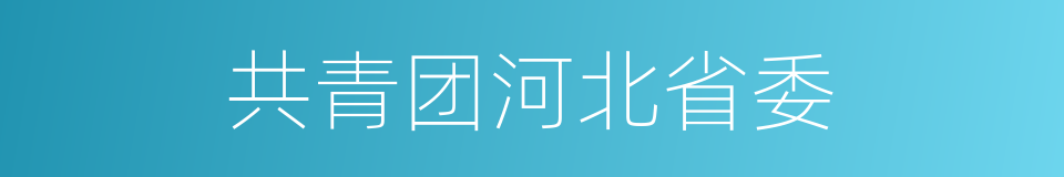 共青团河北省委的同义词