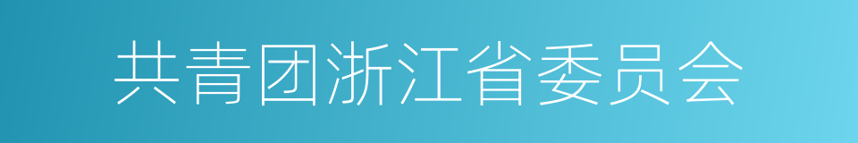 共青团浙江省委员会的同义词