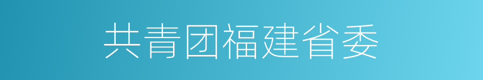 共青团福建省委的同义词