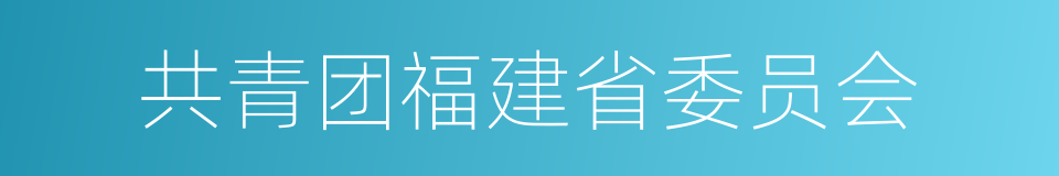 共青团福建省委员会的同义词