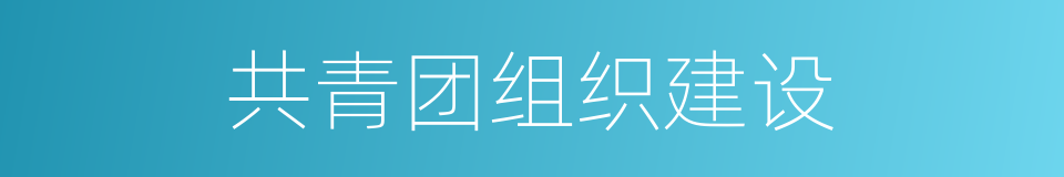 共青团组织建设的同义词