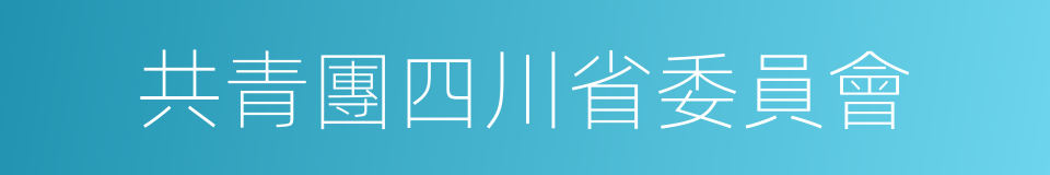 共青團四川省委員會的意思