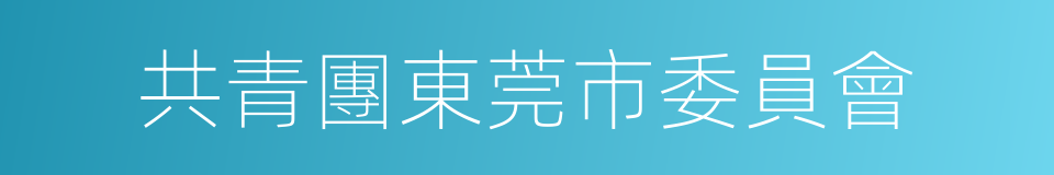 共青團東莞市委員會的同義詞