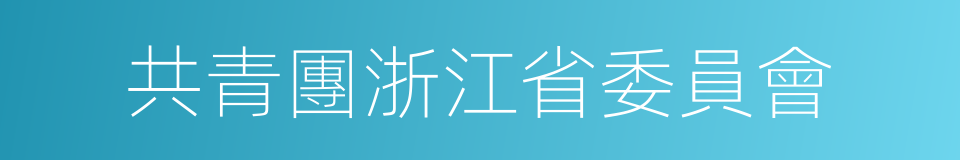 共青團浙江省委員會的同義詞