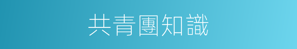 共青團知識的同義詞