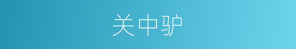 关中驴的同义词