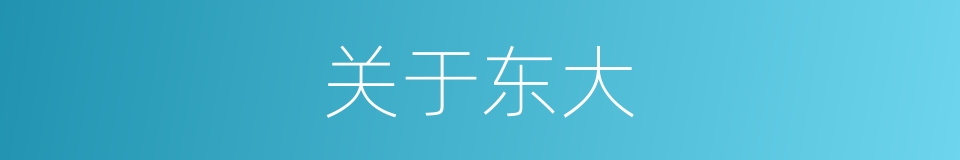 关于东大的同义词