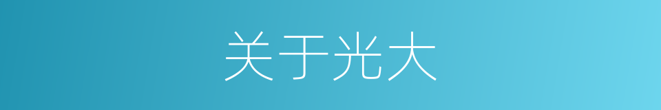 关于光大的同义词