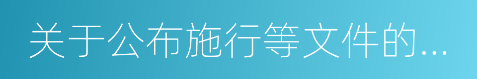 关于公布施行等文件的决定的同义词