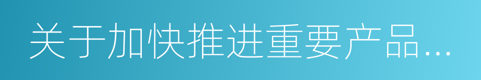 关于加快推进重要产品追溯体系建设的意见的同义词