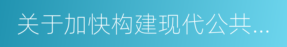 关于加快构建现代公共文化服务体系的意见的同义词