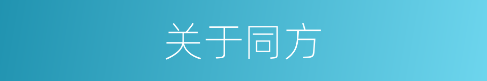 关于同方的同义词