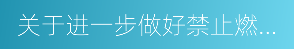 关于进一步做好禁止燃放烟花爆竹的通知的同义词