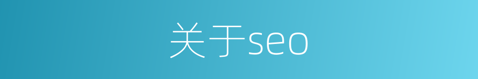 关于seo的同义词