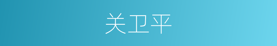关卫平的同义词