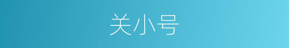 关小号的同义词