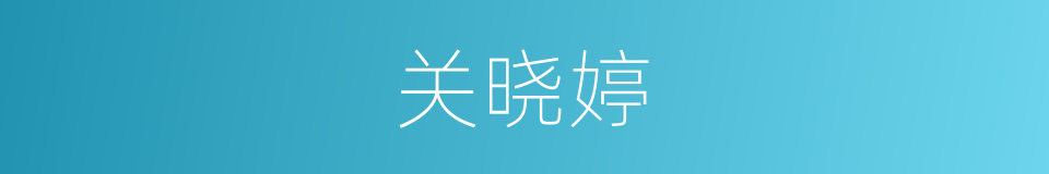 关晓婷的同义词