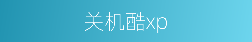 关机酷xp的同义词