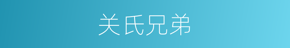 关氏兄弟的同义词