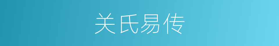 关氏易传的同义词