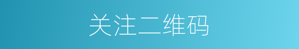 关注二维码的同义词