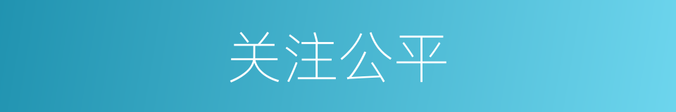 关注公平的同义词