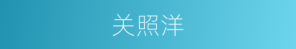 关照洋的同义词