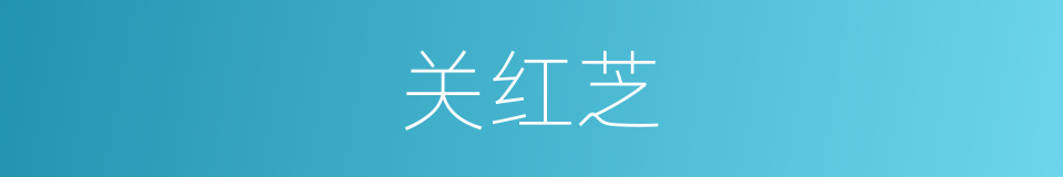 关红芝的同义词