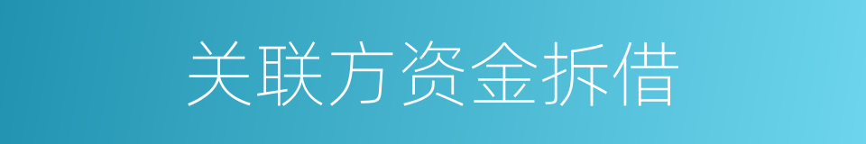 关联方资金拆借的同义词
