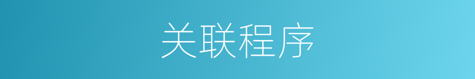 关联程序的同义词