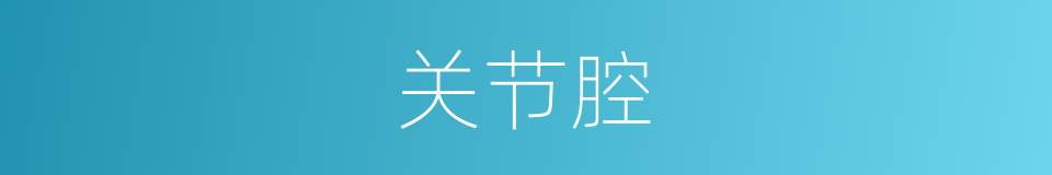 关节腔的同义词