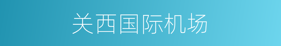 关西国际机场的同义词