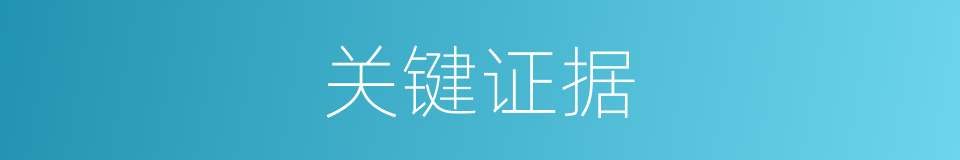 关键证据的同义词