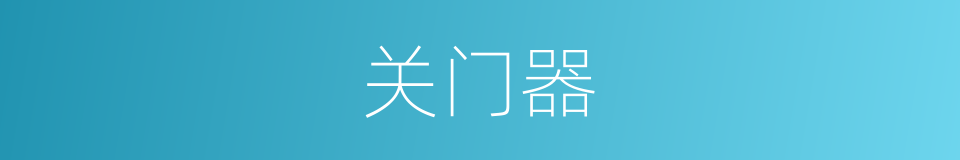 关门器的同义词