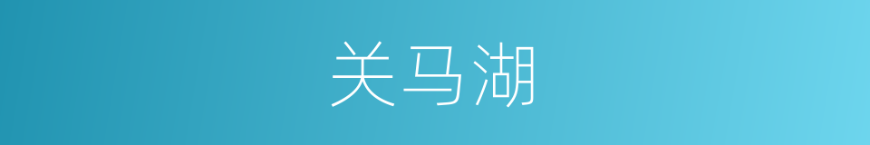 关马湖的同义词