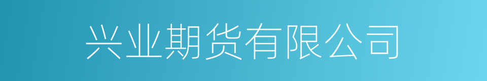 兴业期货有限公司的同义词