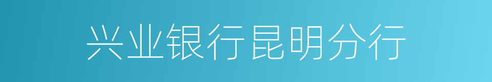 兴业银行昆明分行的同义词