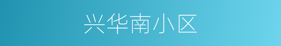 兴华南小区的同义词
