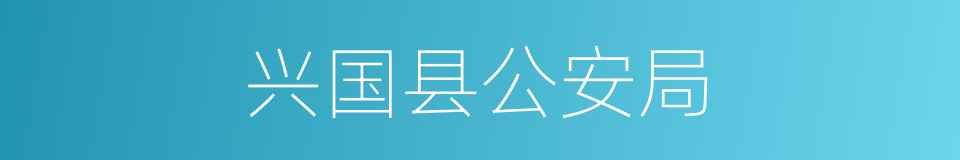 兴国县公安局的同义词