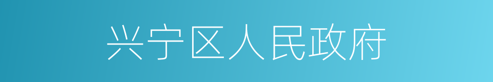 兴宁区人民政府的同义词