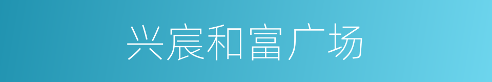 兴宸和富广场的同义词