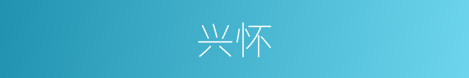 兴怀的意思