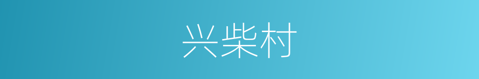 兴柴村的同义词