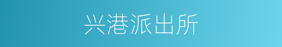兴港派出所的同义词