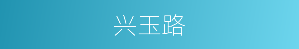 兴玉路的同义词